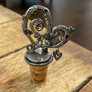 Brighton heart shape wine cork stopper